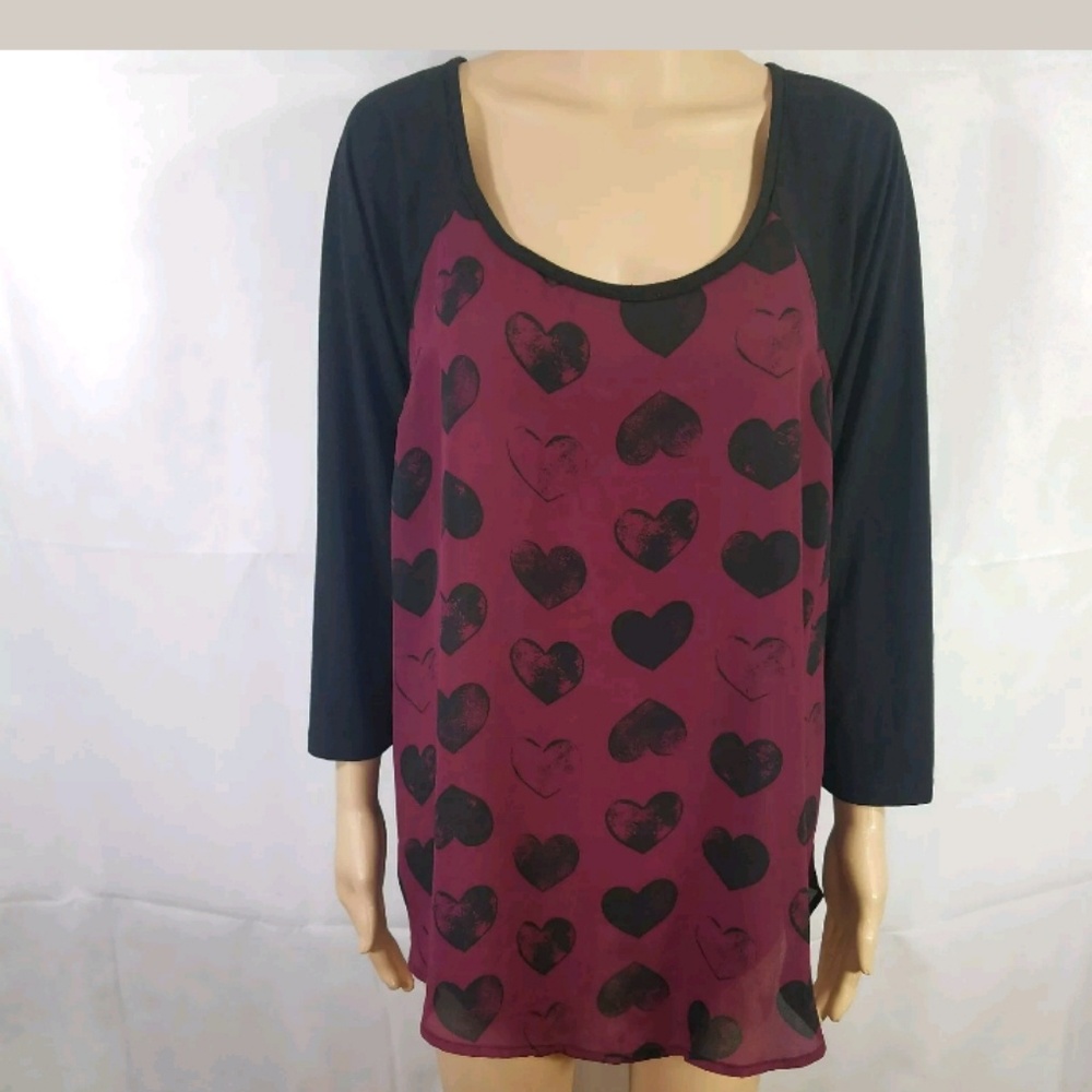 torrid faded heart raglan